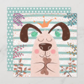 Niedliche Hundescharte Dankeskarte (Vorne/Hinten)