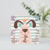 Niedliche Hundescharte Dankeskarte (Stehend Vorderseite)