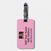 Niedliche Hundeschilderung - anpassbares Foto Gepäckanhänger (Rückseite vertikal)