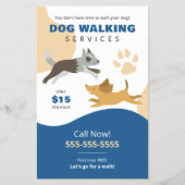 Niedliche Hundeschlittendienste Flyer (Vorne)