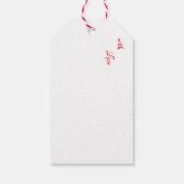 Niedliche Hundeschlittenfeste Geschenkanhänger (Rückseite)