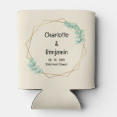 Niedliche Hundeschlittenhochzeit Dosenkühler (Rückseite)