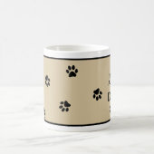 Niedliche Hundeschlittenpaw Drucktypografie Funny Kaffeetasse (Mittel)