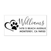 Niedliche Hundeschlittenpaw Herzfunktion Rücksende Gummistempel (Prägung)