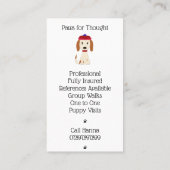 Niedliche Hundeschlittenwanderung / Hundeschutzkar Visitenkarte (Rückseite)