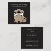 Niedliche Hundetraining Visitenkarten Quadratische Visitenkarte (Vorne/Hinten)