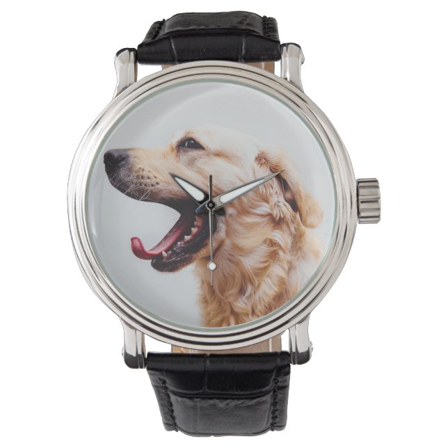 Niedliche Hundeuhren Armbanduhr (Vorderseite)