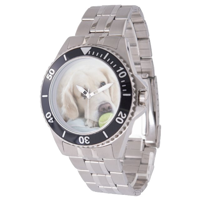 Niedliche Hundeuhren Armbanduhr (Schrägansicht)
