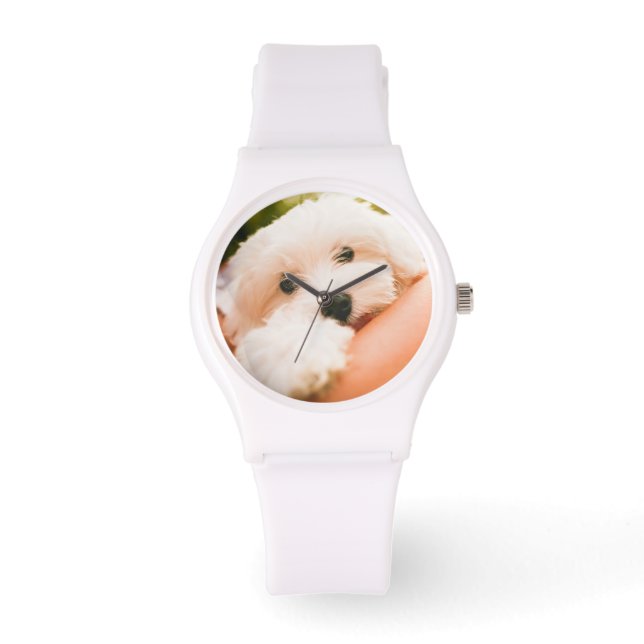 Niedliche Hundeuhren Armbanduhr (Vorderseite)