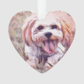 Niedliche Hundeverzierung Ornament (Vorderseite)