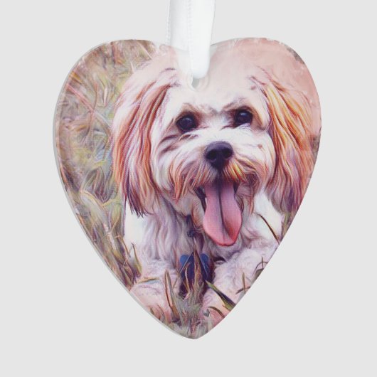 Niedliche Hundeverzierung Ornament (Vorderseite)