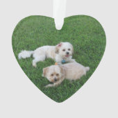 Niedliche Hundeverzierung Ornament (Rückseite)