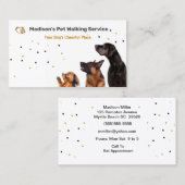 Niedliche Hundewalker/Sitzplatzkarte Visitenkarte (Vorne/Hinten)
