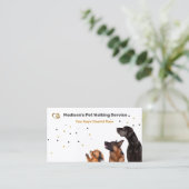 Niedliche Hundewalker/Sitzplatzkarte Visitenkarte (Stehend Vorderseite)
