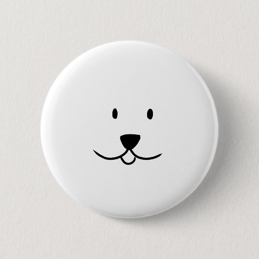 Niedliche Hundewand Button (Vorderseite)