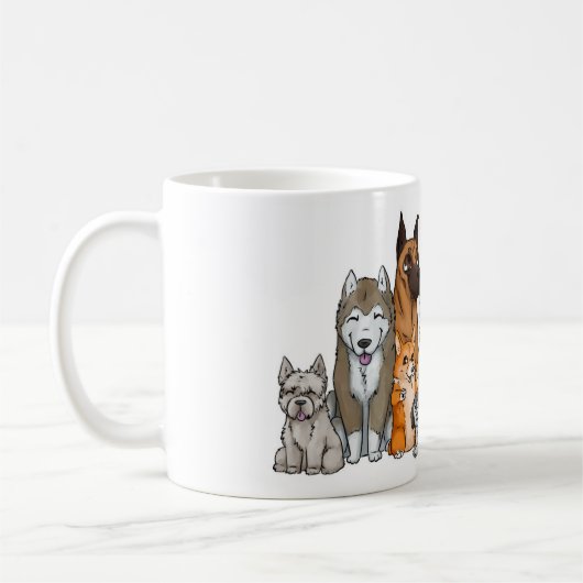 Niedliche Hundezucht Kaffeetasse (Links)