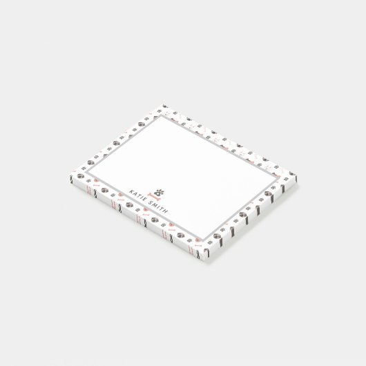 Niedliche Hundezucht Post-it Klebezettel (angewinkelt)