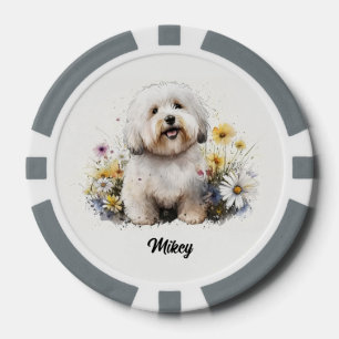 Niedliche Hundserkennung - Coton de Tulear Pokerchips