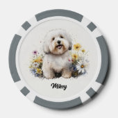 Niedliche Hundserkennung - Coton de Tulear Pokerchips (Rückseite)