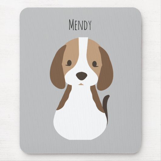 Niedliche Hundsmuster Mousepad (Vorne)