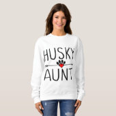 Niedliche Husky Tante Geschenk Funny Dog Lover Tan Sweatshirt (Vorne ganz)