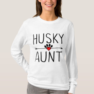 Niedliche Husky Tante Geschenk Funny Dog Lover Tan T-Shirt