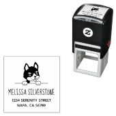 Niedliche Husky-Welppy-Adresse Permastempel (Beispiel)