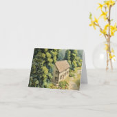 Niedliche Hütte - Geburtskarte Karte (Gelbe Blume)