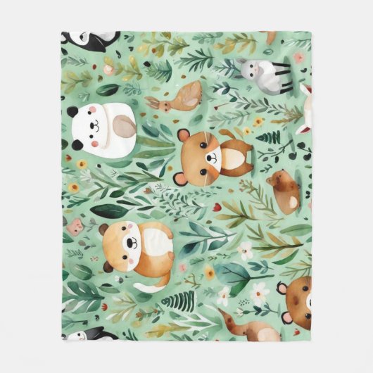 Niedliche Hütte Kern-Grünfeld Magnetische Rahmen Fleecedecke (Vorderseite)