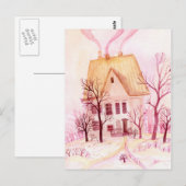 Niedliche Hütte Postkarte (Vorne/Hinten)