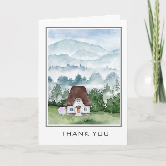 Niedliche Hütte Realtor oder Hypothekenkarte Viele Dankeskarte (Vorderseite)