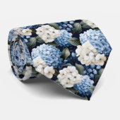 Niedliche Hydrangea-Blume Krawatte (Gerollt)