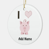 Niedliche i-Herzschweine Desgin Keramik Ornament (Links)
