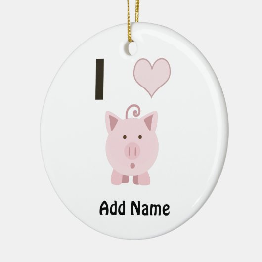 Niedliche i-Herzschweine Desgin Keramik Ornament (Links)