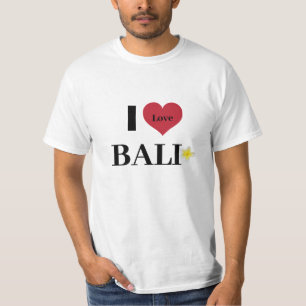 Niedliche "I Liebe Bali" Frangipani Blume Weiße Mä T-Shirt