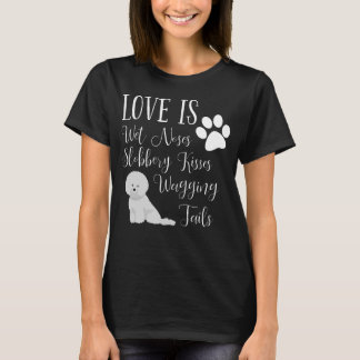 Niedliche I Liebe des Bichon Frise HundeT - T-Shirt