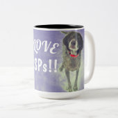 Niedliche i-Liebe GSPs (deutsche kurzhaarige Zweifarbige Tasse (VorderseiteRechts)