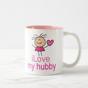 Niedliche i-Liebe mein Hubby-T - Shirt Zweifarbige Tasse