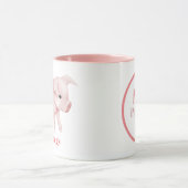 Niedliche I-Liebe-Schweine fügen Monogramm-Nachric Tasse (Zentrum)