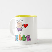 Niedliche i-Liebecello-Tasse Zweifarbige Tasse (Vorderseite Links)