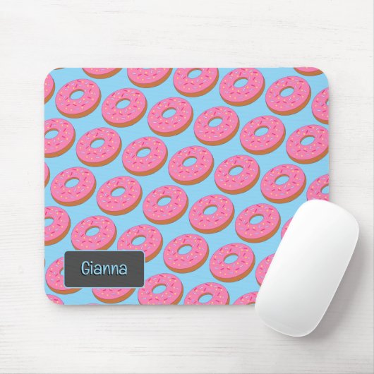 Niedliche Iced Doughnut - Rosa Mattierte Ringe mit Mousepad (Mit Mouse)