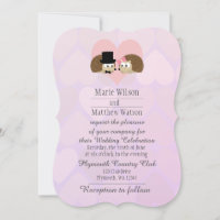 Niedliche Igel bei Liebe Hochzeit