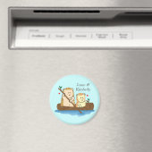 Niedliche Igel Boy and Girl Sailing Magnet (In Situ (Geschirrspüler))