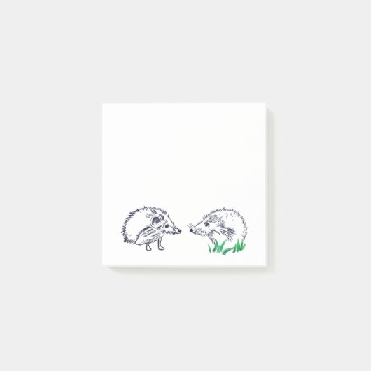 Niedliche Igel, die die Post-it-Notizen Gezeichnet Post-it Klebezettel (Vorderseite)