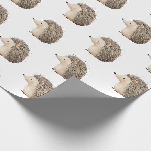 Niedliche Igel Geschenkpapier (Ecke)