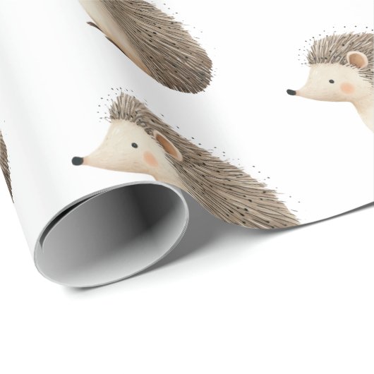 Niedliche Igel Geschenkpapier (Rolleneckpunkt)