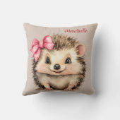 Niedliche Igel Girls Personalisiert Throw Kissen (Rückseite)