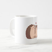 Niedliche Igel in der Liebe Kaffeetasse (Vorderseite Links)