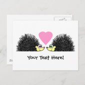 Niedliche Igel in der Liebe Postkarte (Vorne/Hinten)