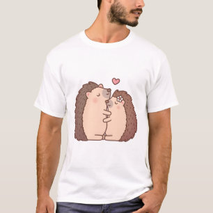 Niedliche Igel in der Liebe T-Shirt